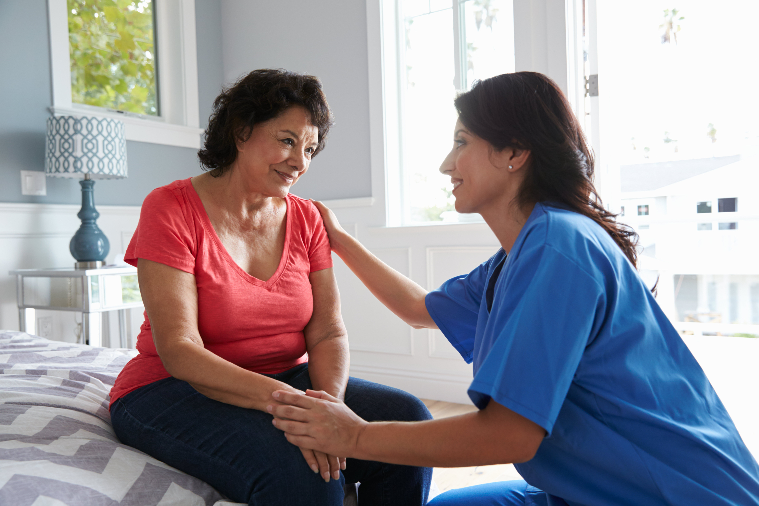 Caregiver with Dementia Patient at Home