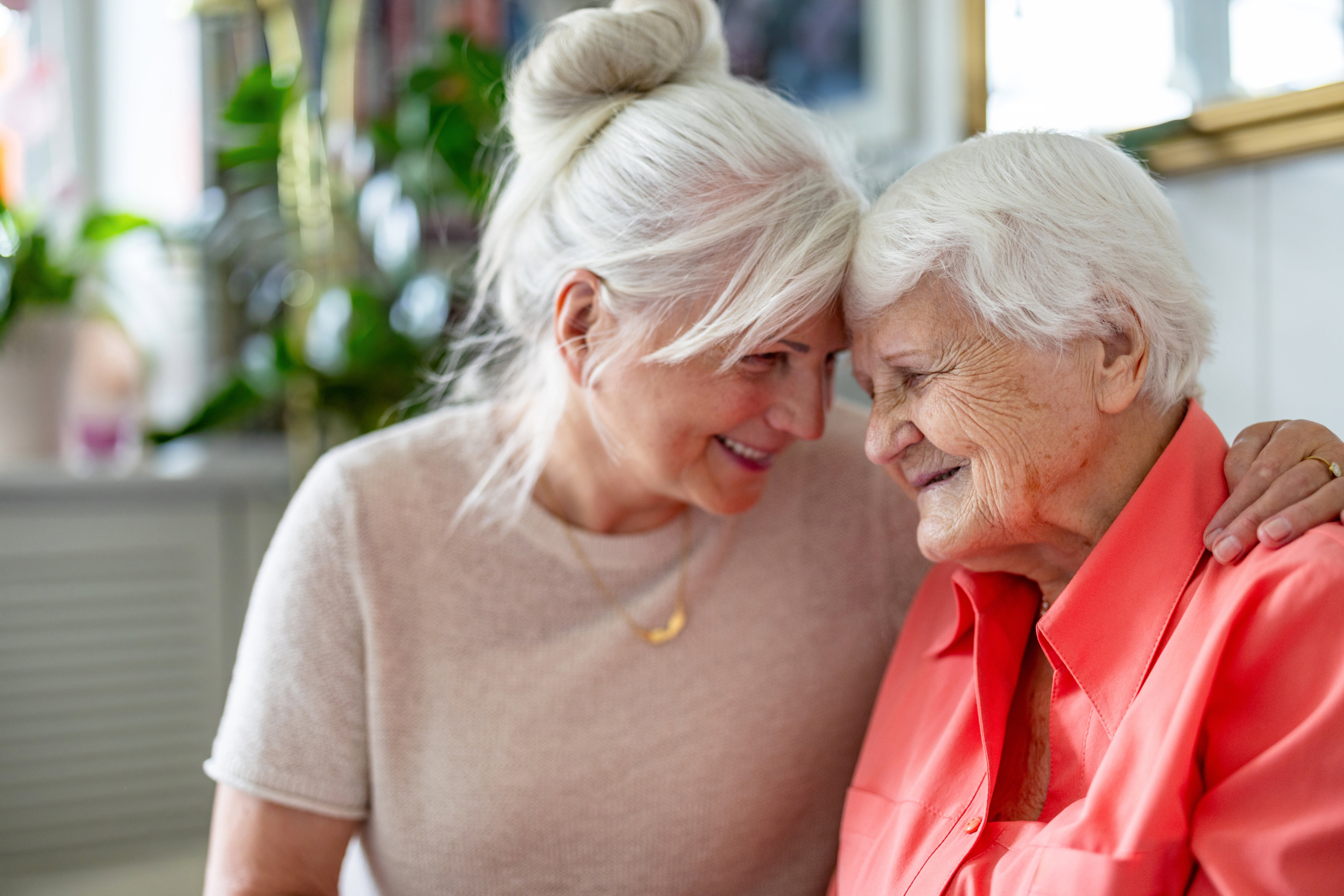 Daughter Caring for Mother with Dementia