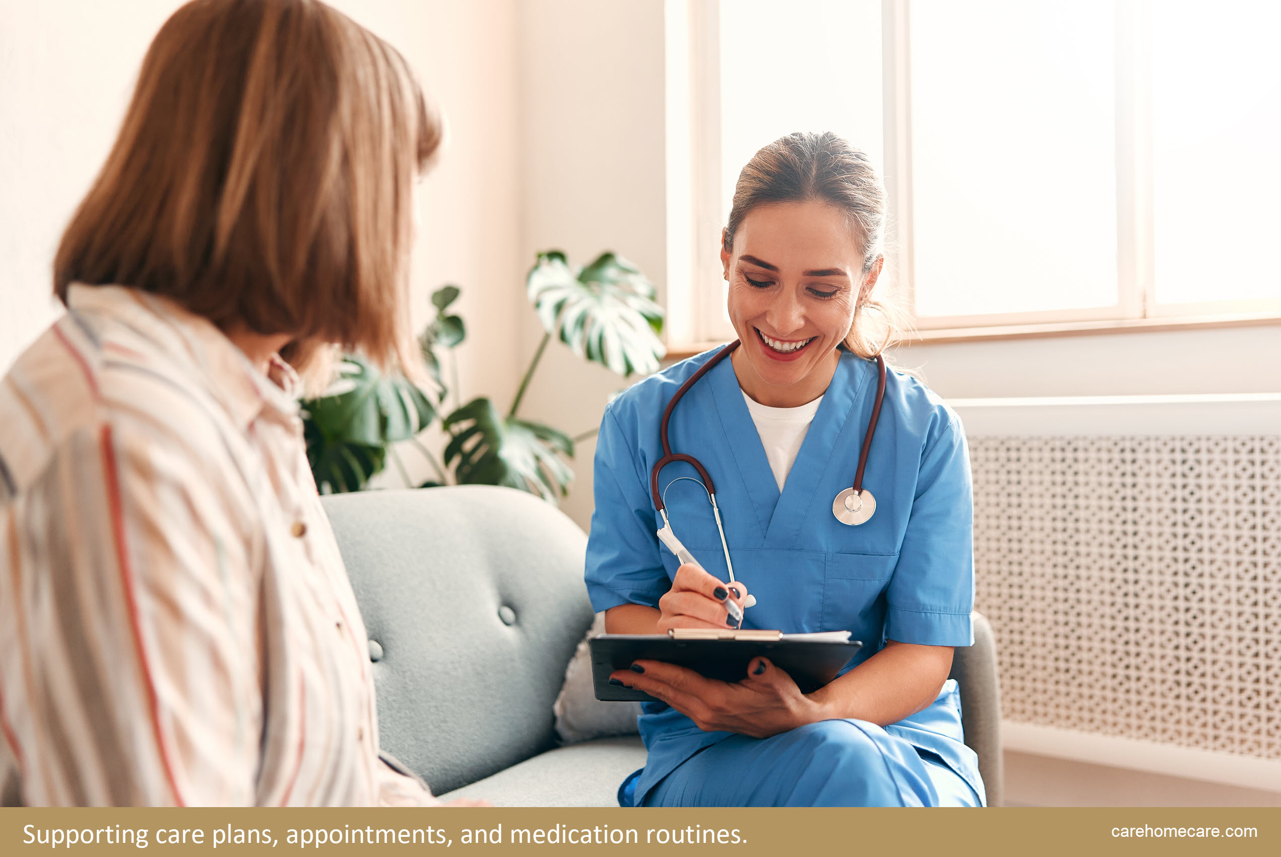 Supporting care plans, appointments, and medication routines