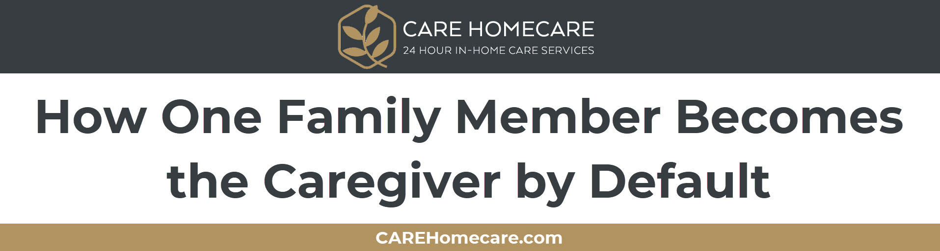 Family Caregiver Responsibility How One Family Member Becomes the Caregiver by Default