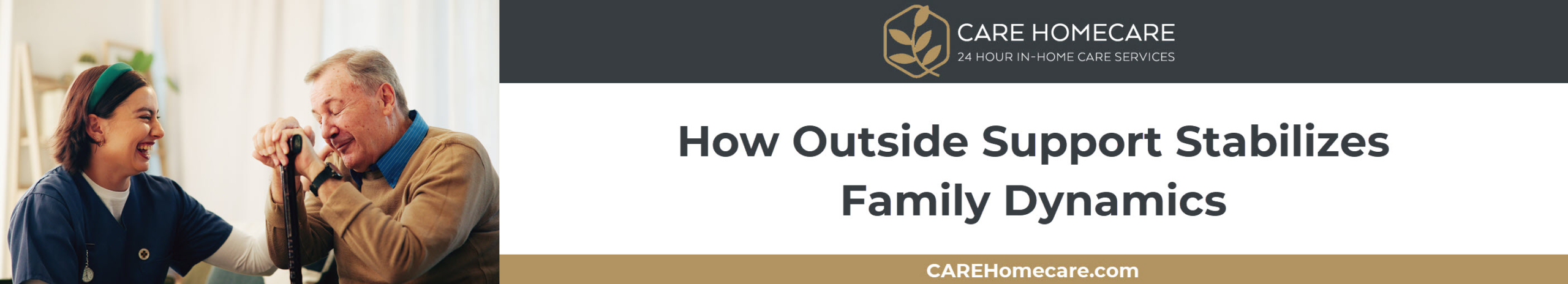 Professional Care Support A professional caregiver assisting a smiling senior parent.