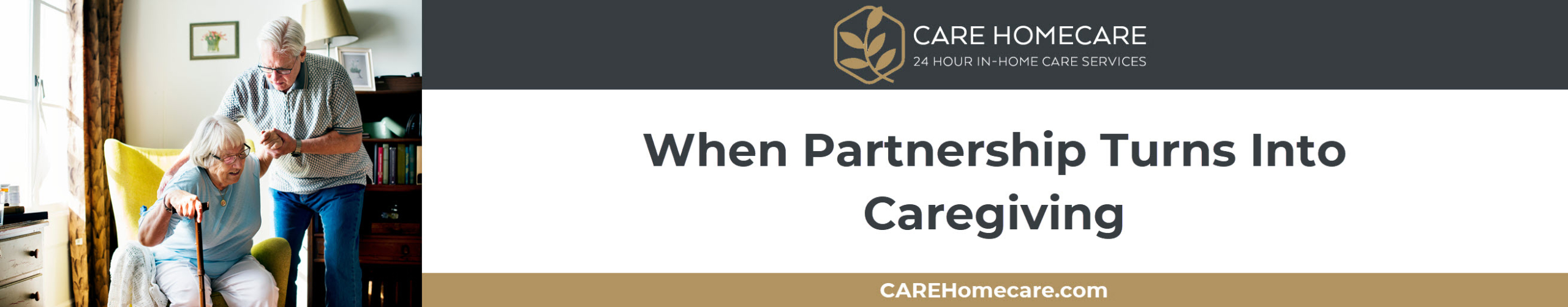 A spouse assisting their partner with daily care in a quiet home setting.