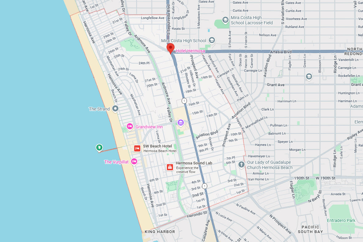 Home Care Services Coverage Area in Hermosa Beach