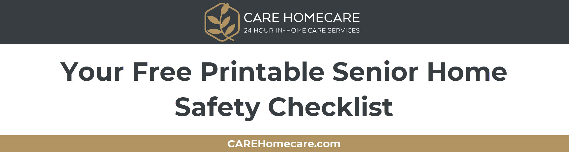 A free printable home safety checklist for seniors covering every room from bathroom and bedroom to stairs and outdoor entryways.